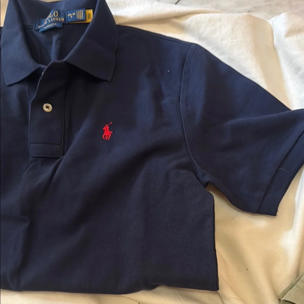 Polo by Ralph Lauren Navy Polo Shirt with Red Pony